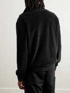 Moncler - Ribbed Cotton-Blend Chenille and Quilted Shell Down Zip-Up Cardigan - Black