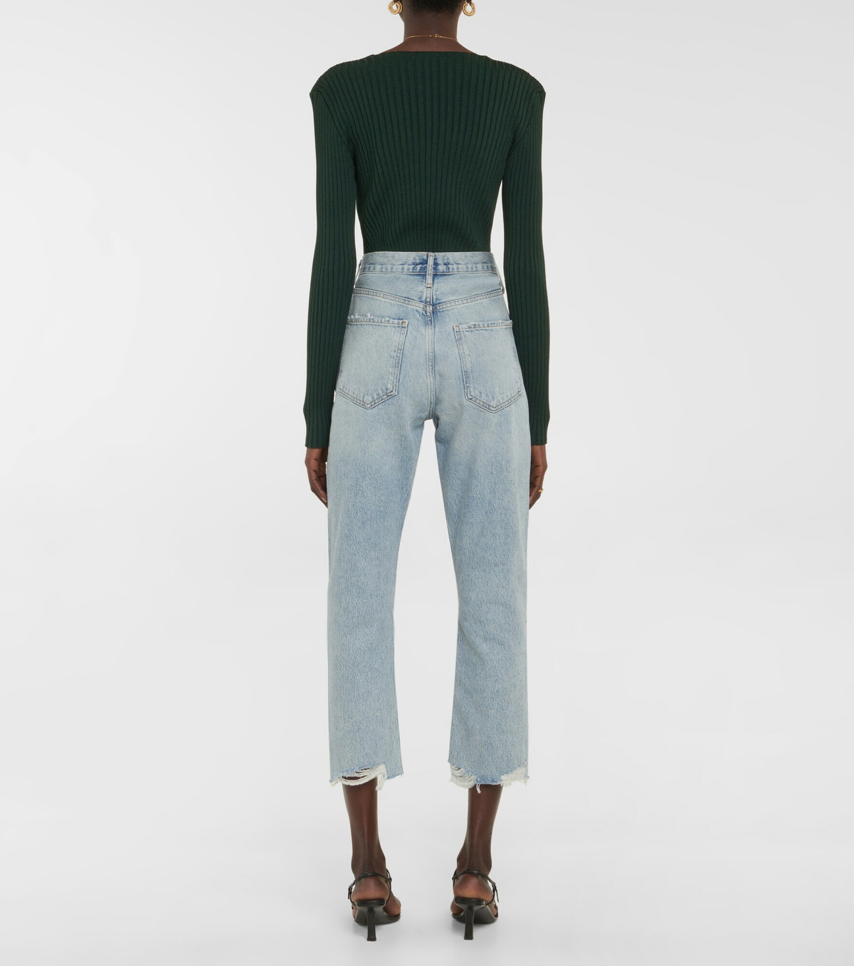 Agolde - Riley high-rise cropped straight jeans AGOLDE