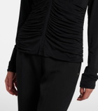 Sportmax Ruched crêpe top