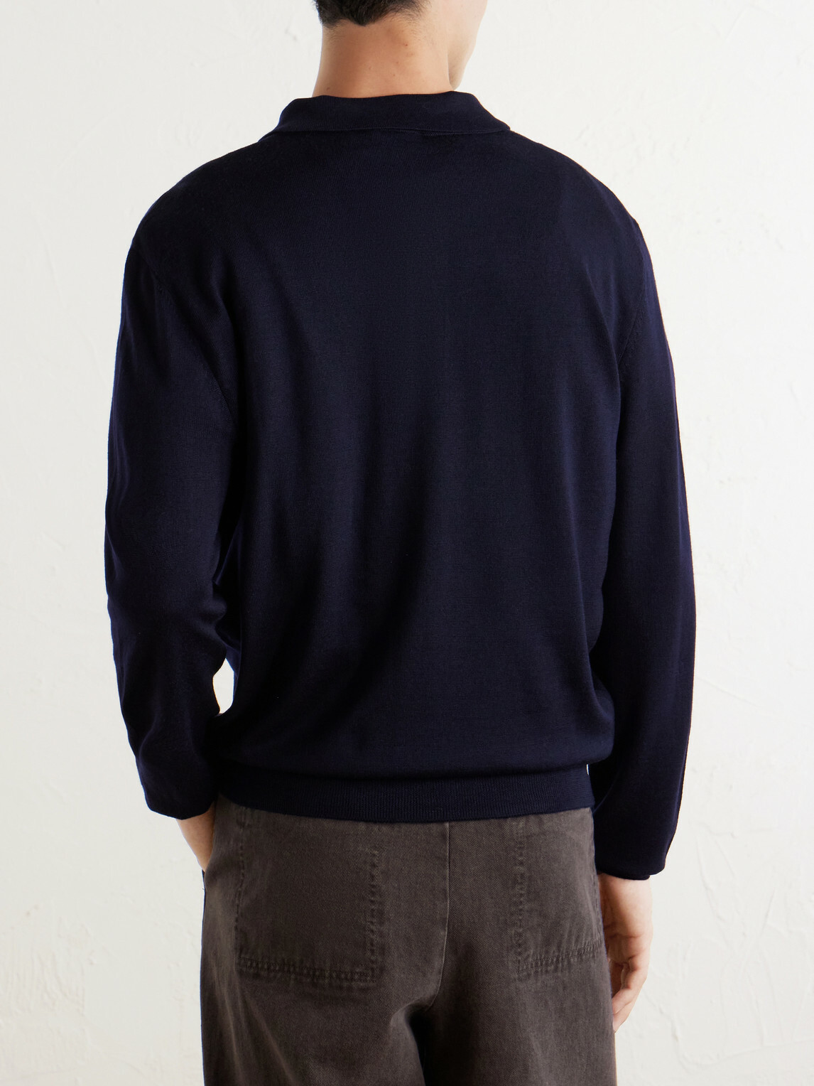 A.P.C. - Riou Virgin Wool Polo Shirt - Blue