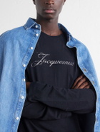 Jacquemus - Logo-Printed Cotton and Hemp-Blend Jersey T-Shirt - Black