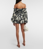 Agua by Agua Bendita Toronjil printed linen shorts