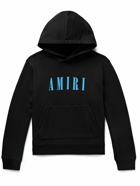 AMIRI - Logo-Print Cotton-Jersey Hoodie - Black