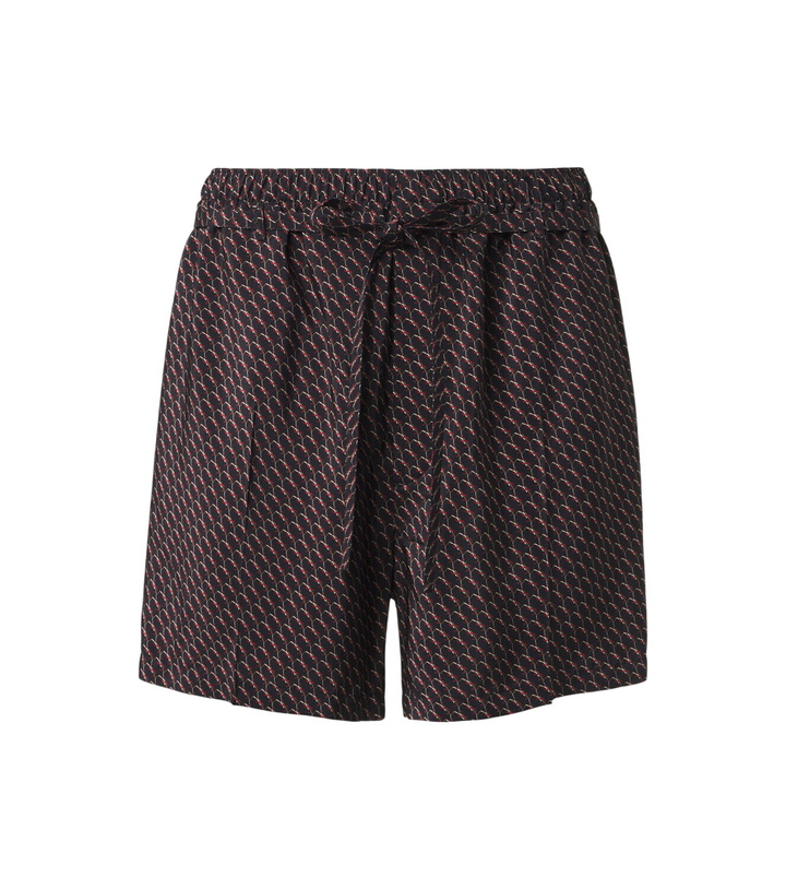 Photo: Saint Laurent Cassandre printed silk shorts