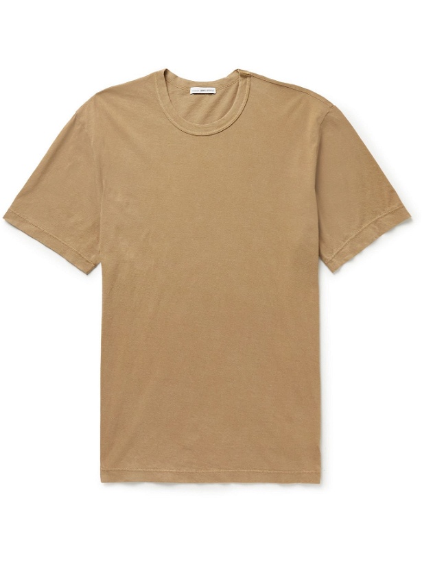 Photo: JAMES PERSE - Combed Cotton-Jersey T-Shirt - Brown