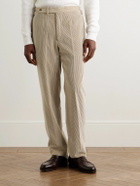 Dunhill - Straight-Leg Cotton and Cashmere-Blend Corduroy Suit Trousers - Neutrals