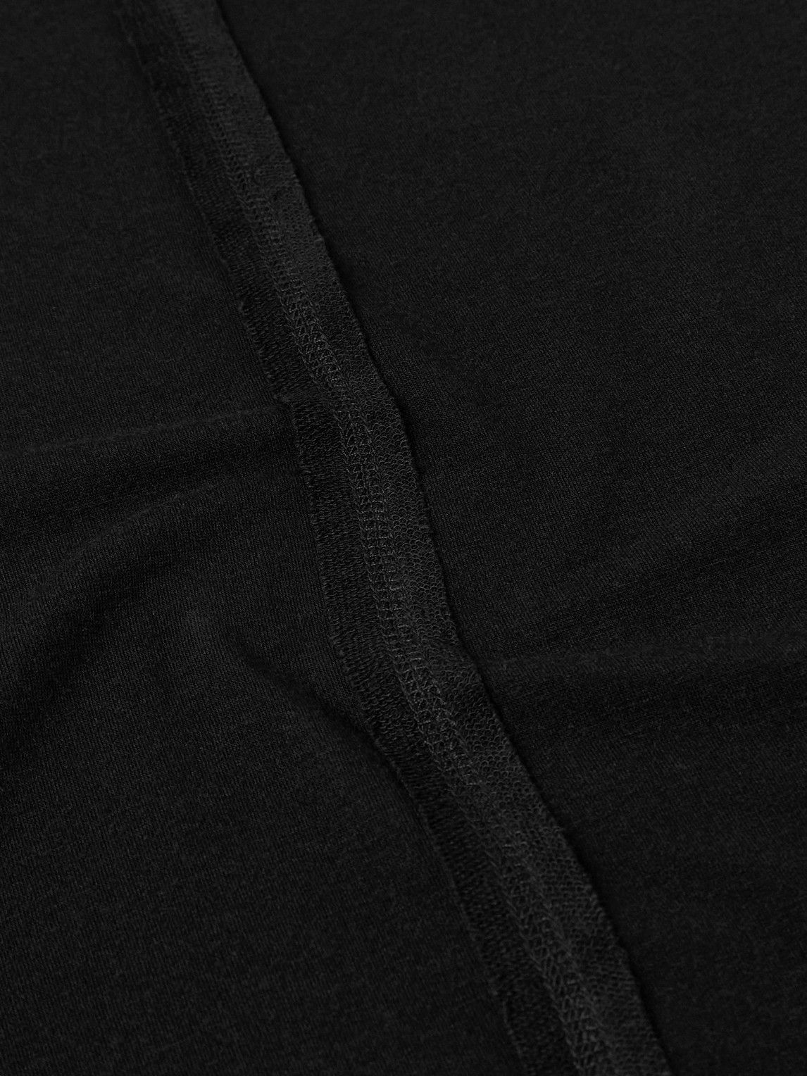 Greg Lauren - Panelled Cotton-Jersey T-Shirt - Black