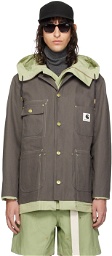 sacai Gray Carhartt WIP Edition Reversible Jacket