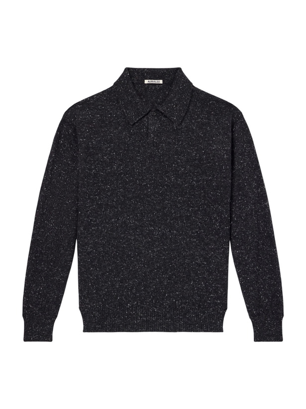 Photo: Auralee - Cashmere Polo Sweater - Black