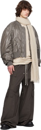 Rick Owens Gray Temple Secchia Flight Bomber Jacket