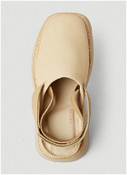 Les Mules Carre Shoes in Beige