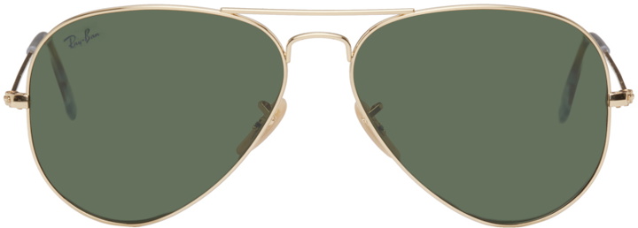 Photo: Ray-Ban Gold Aviator Classic Sunglasses