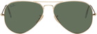 Ray-Ban Gold Aviator Classic Sunglasses