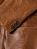 Enfants Riches Déprimés - Go To Dallas and Take a Left Panelled Leather Jacket - Brown