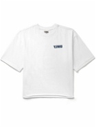 Y,IWO - Cropped Logo-Print Cotton-Jersey T-Shirt - White