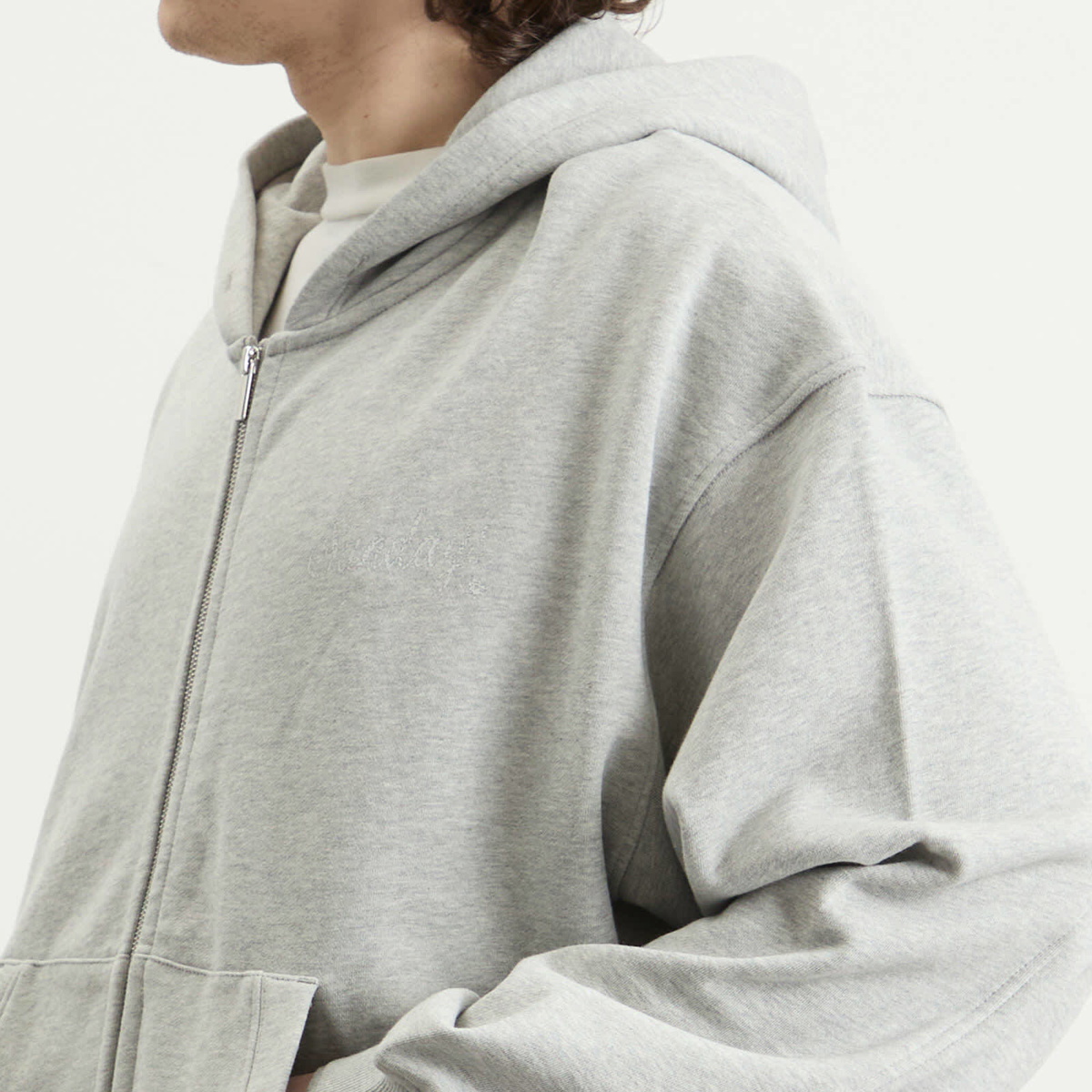 Sundays Men's Zip Hoodie in Grey
