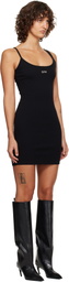 Off-White Black Off Stamp Basic Rib Tank Minidress