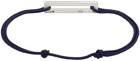 Le Gramme Navy 'Le 1.7g' Punched Cord Bracelet