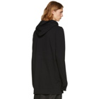 Rick Owens Black Zip Front Hoodie