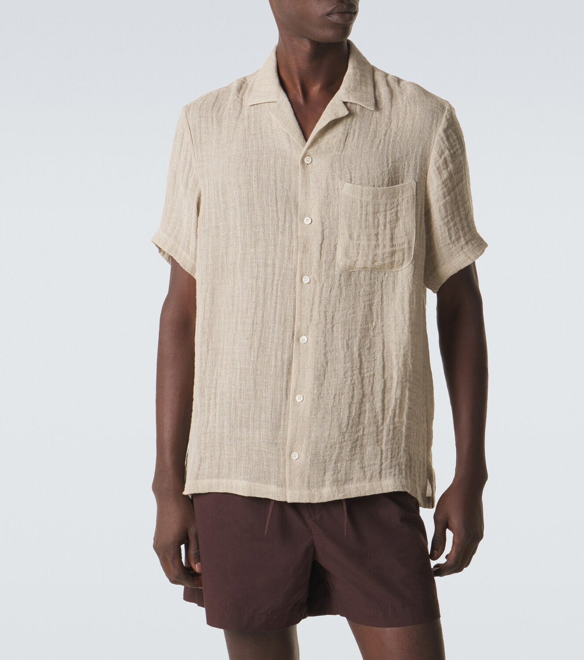 Le Kasha Linen bowling shirt
