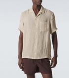 Le Kasha Linen bowling shirt