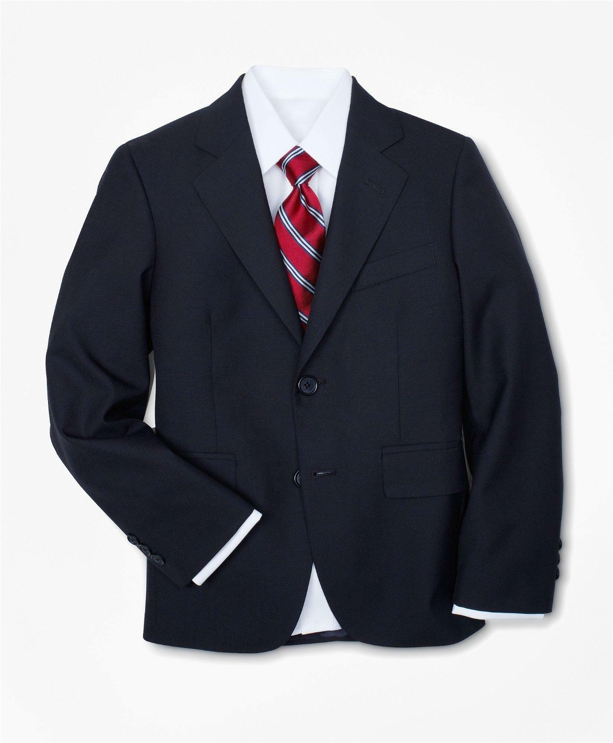 Brooks Brothers Boys Prep Two-Button Wool Suit Jacket | Navy