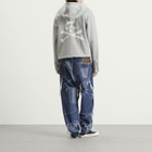 MASTERMIND WORLD Men's OG Embroidery-Ish Zip-Up Hoodie in Top Grey