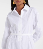 Patou Ruffled cotton shirt dress