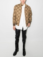 Gucci Brown GG Supreme Bomber Jacket