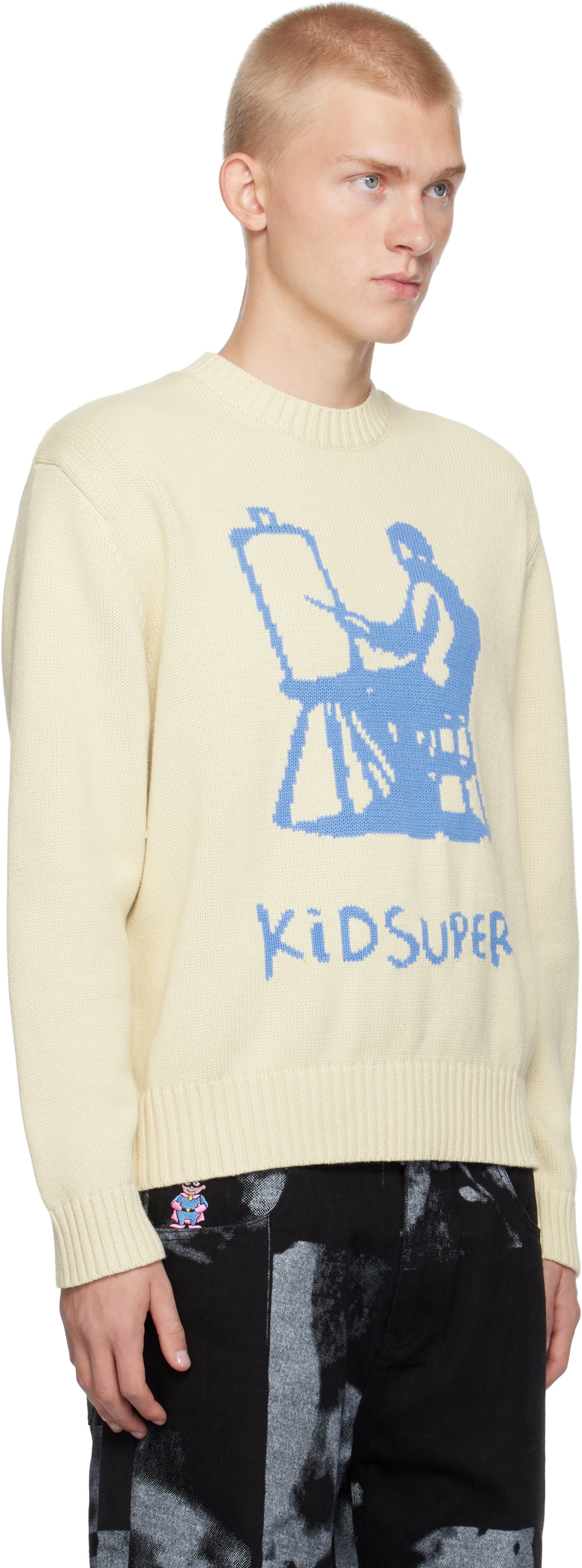 KidSuper Off-White Painter Graphic Sweater