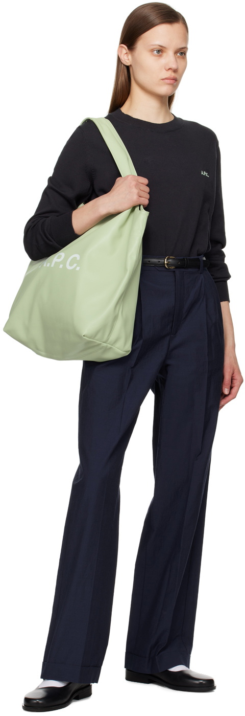 トートバッグ A.P.C. Ninon Shopper Bag - Synthetic - Green Ninon tote bag | 88% polyurethane 8% wood, 4% other fibres