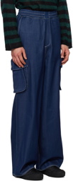 SUNNEI Blue Baggy Cargo Pants