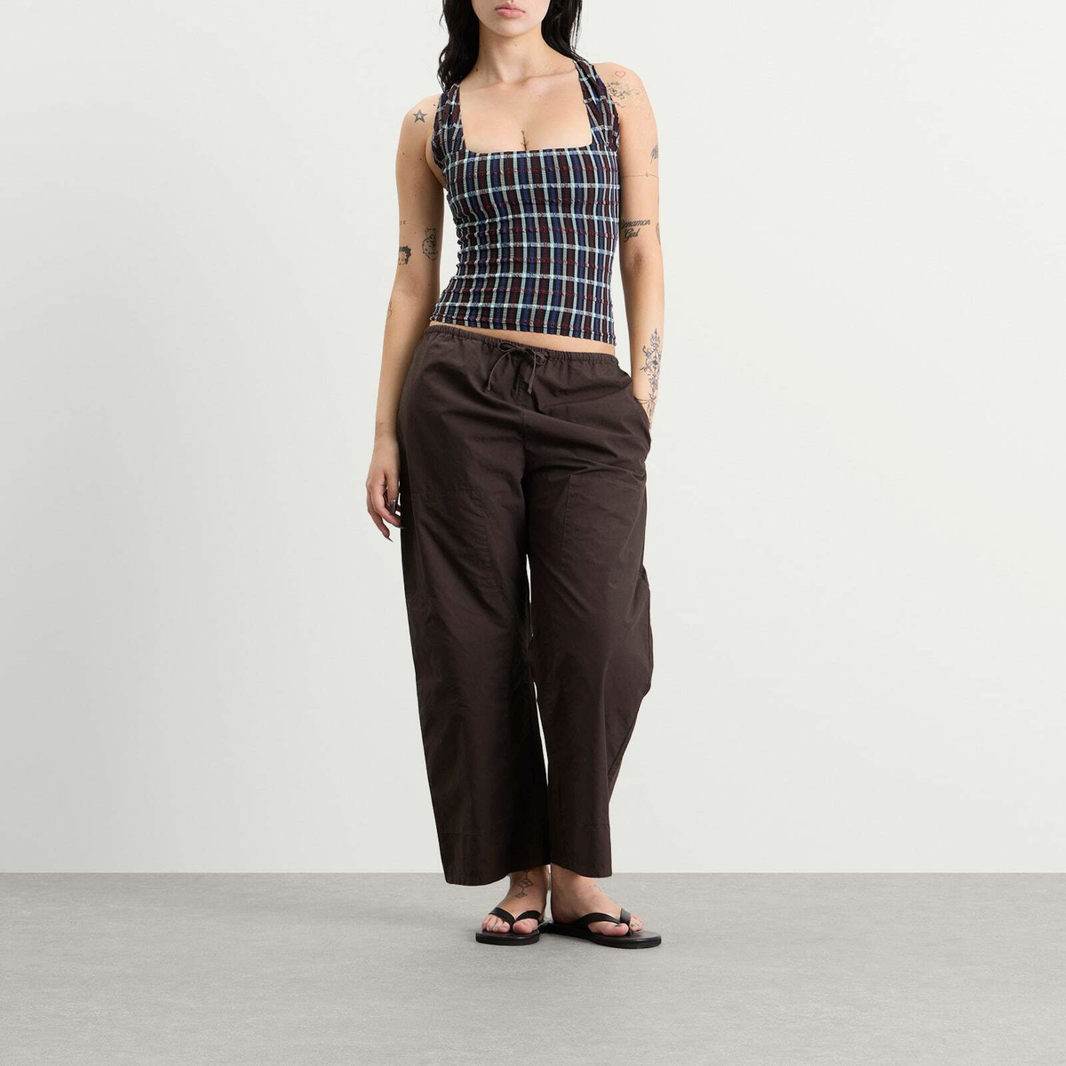 Peachy Den Women's Cindy Racer Back Top in Liquorice