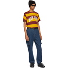 Noon Goons Yellow and Burgundy Big Stripe T-Shirt