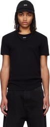 Off-White Black Off Stamp Rib Shaped T-shirt