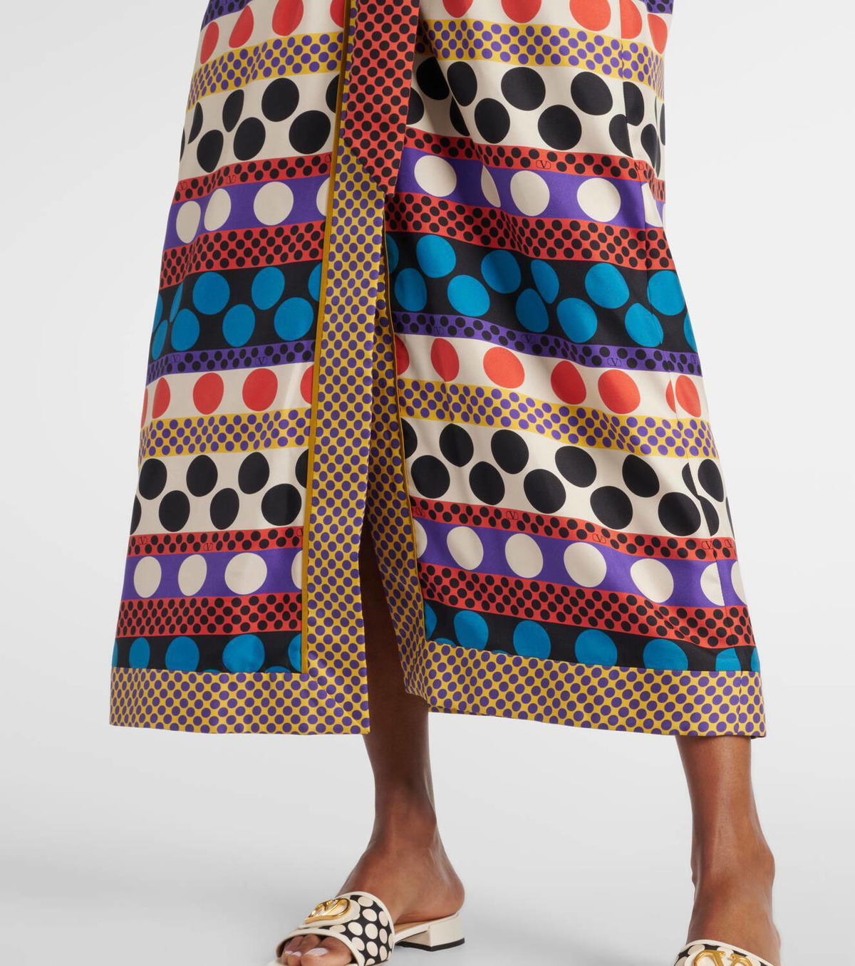 Valentino Polka-dot silk beach cover-up