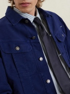 TOM FORD - Icon Cotton-Blend Moleskin Jacket - Blue