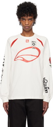 Kijun White & Red Cycle Long Sleeve T-shirt