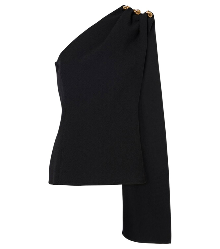 Photo: Bottega Veneta Knot caped draped crêpe top