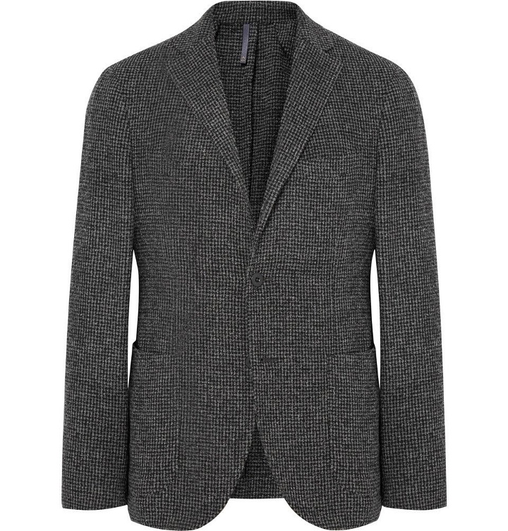 Photo: Incotex - Charcoal Slim-Fit Unstructured Puppytooth Wool-Blend Blazer - Men - Gray