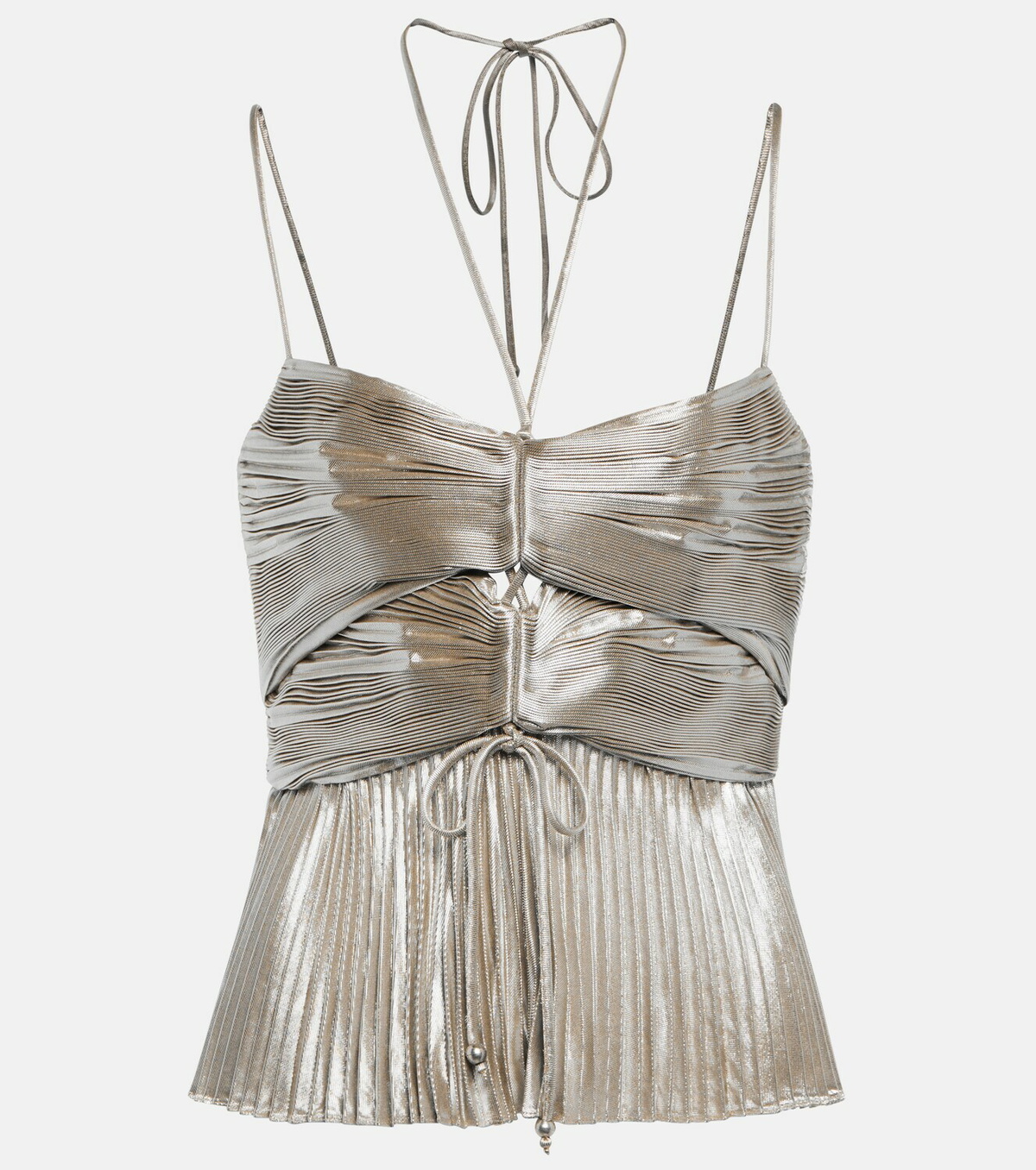 Altuzarra - Justin halterneck lamé top
