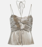 Altuzarra - Justin halterneck lamé top