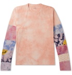 KAPITAL - Ashbury Patchwork Tie-Dyed Cotton-Jersey T-Shirt - Pink