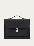 Ferragamo Mens Hug buckle briefcase in Black