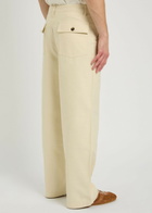 Malbon Braxton Logo-embroidered Cotton Trousers Beige