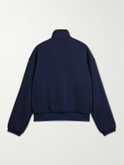 adidas Originals - Wales Bonner Satin-Jersey Trimmed Recycled-Piqué Track Jacket - Blue