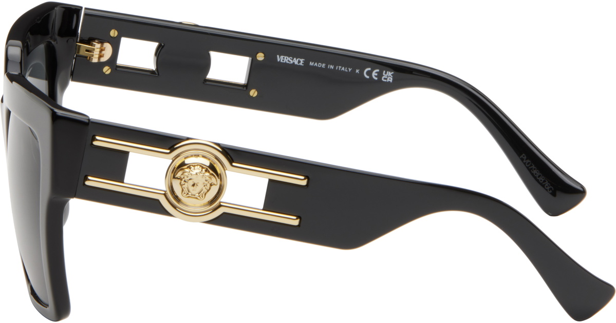 Versace Black Medusa Deco Butterfly Sunglasses Versace