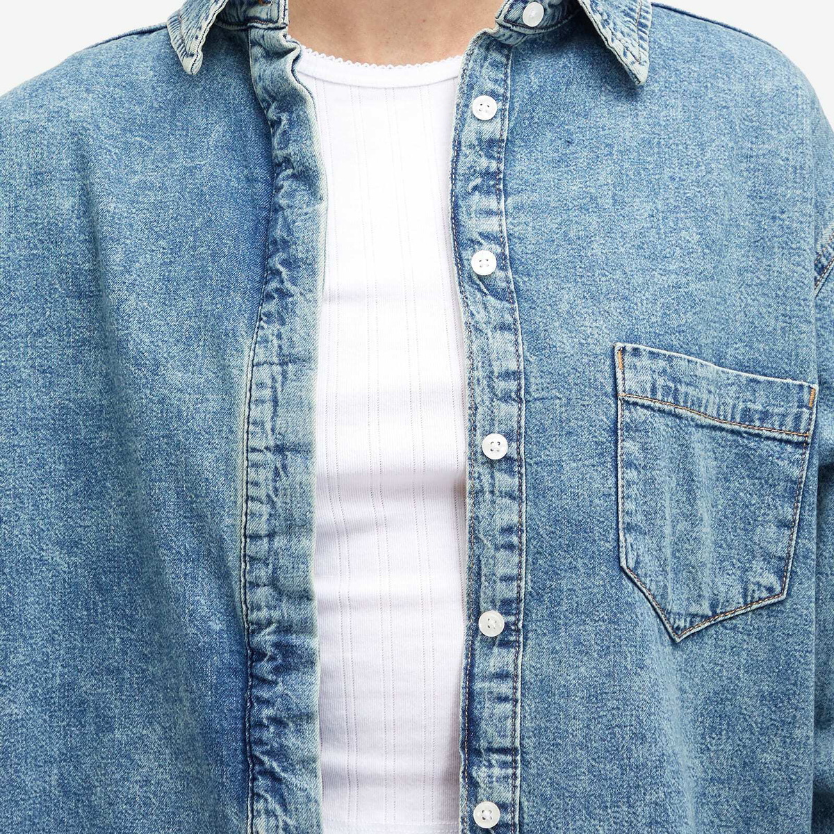 Good American Women's Denim Uniform Shirt in Indigo