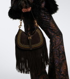 Etro Pony Medium studded suede shoulder bag