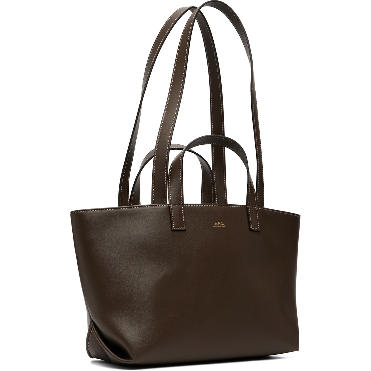 A.P.C. Brown Drummer Small Tote